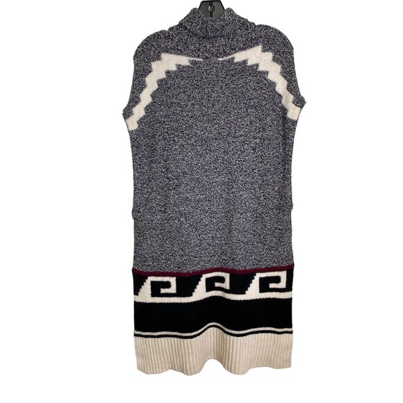 Ann Taylor LOFT Womens Aztec Turtleneck Tunic/Poncho Sleeveless Sweater Size XS/ - Picture 3 of 8